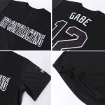 Custom Black Gray Baseball Jersey