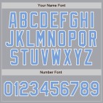 Custom Gray White Pinstripe Light Blue-White Authentic Baseball Jersey Custom Gray White Pinstripe Light Blue-White Authentic Baseball Jersey