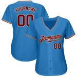 Custom Cream Crimson-City Jersey Powder Authentic Baseball Blue