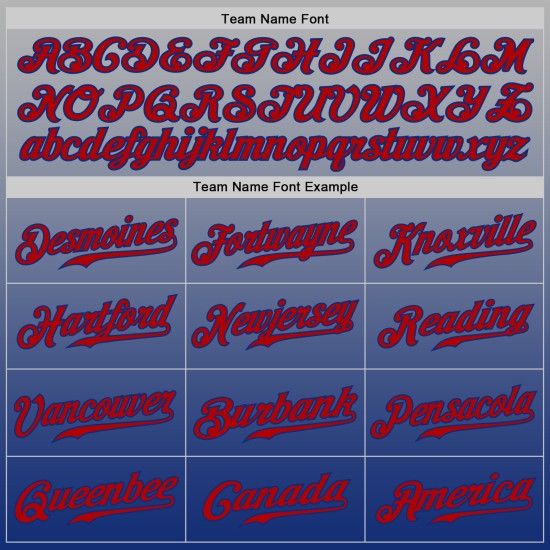 Gray Baseball Authentic Fade Jersey Red-Royal Fashion Custom