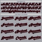 Gray Baseball Tone Black-Crimson Two Custom Authentic Jersey