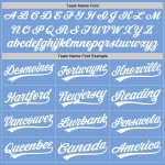 Custom Light Blue White Pinstripe White Authentic Baseball Jersey