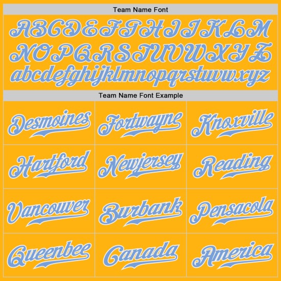 Baseball Gold Blue-White Custom Jersey Light Authentic