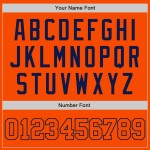 Custom Authentic Orange-Navy Baseball Jersey Orange