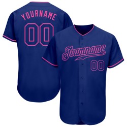 Authentic Royal Royal-Pink Jersey Custom Baseball