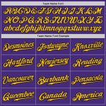 Authentic Fashion Custom Purple Jersey Gold-Black Baseball Fade