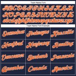 Orange-White Baseball Jersey Custom V-Neck Cropped Navy Women's Orange-White Baseball Jersey Custom V-Neck Cropped Navy Women's