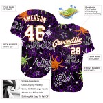 3D Jersey Authentic Baseball Happy Halloween Spiders Pattern Custom