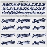 Jersey White Authentic Custom Blue-Navy Baseball