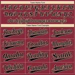 Custom Crimson Black-City Cream Authentic Baseball Jersey