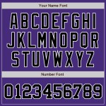 Custom Purple Black-White Authentic Baseball Jersey