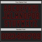 Custom White-Black Red Authentic Split Fashion Baseball Jersey